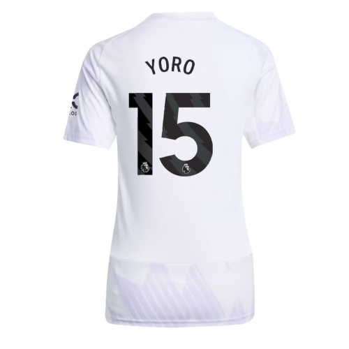 Billige Fotballdrakt Manchester United Leny Yoro #15 Replika Bortedrakt Dame 2025-26 Kortermet Billige Fotballdrakt Manchester United Leny Yoro #15 Replika Bortedrakt Dame 2025-26 Kortermet